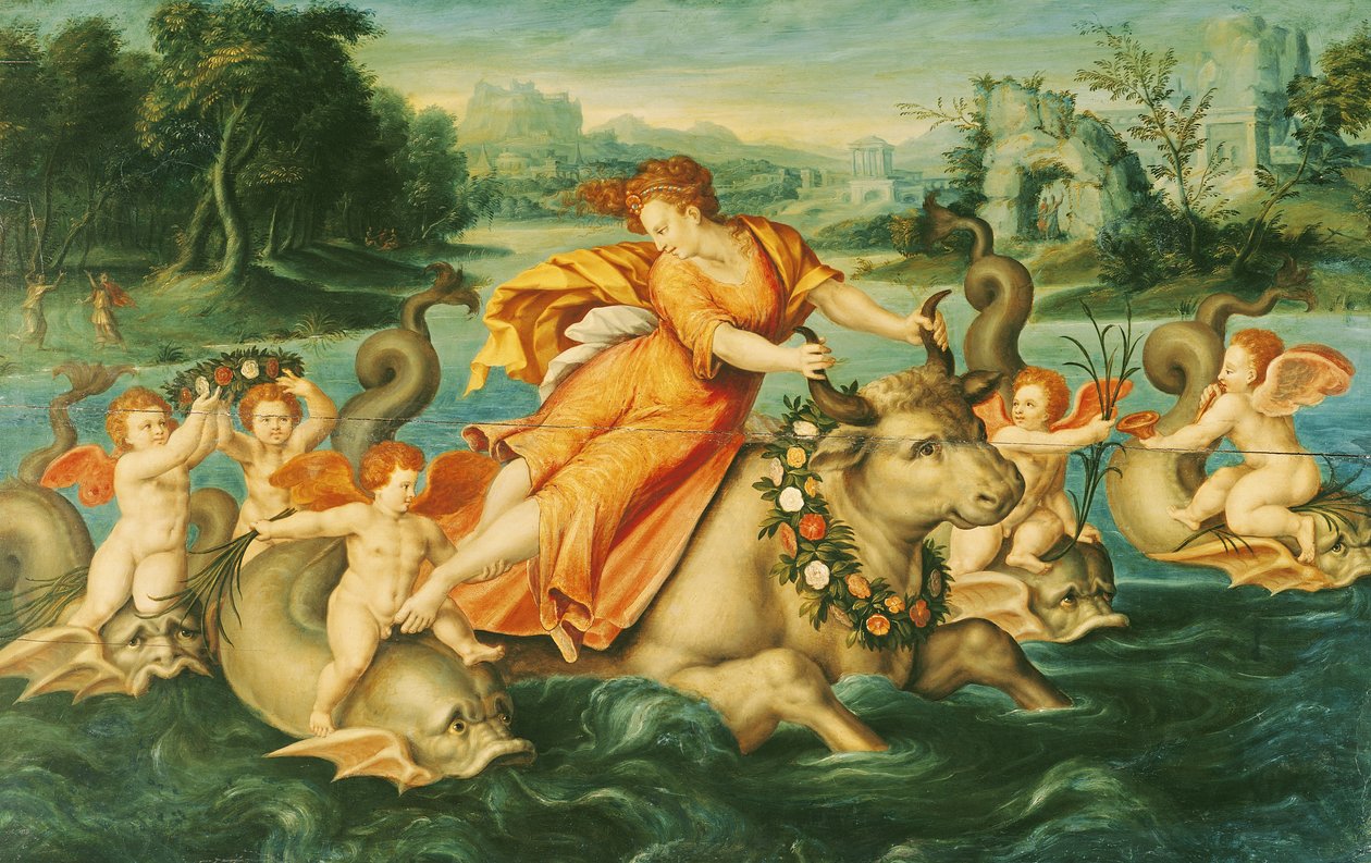 The Rape of Europa (panel) af Jean the Elder Cousin