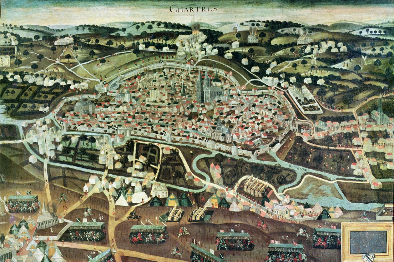 Belejringen af Chartres i 1568 af French School