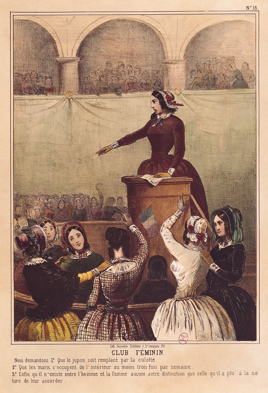 Kvindeklubben, ca. 1848 af French School