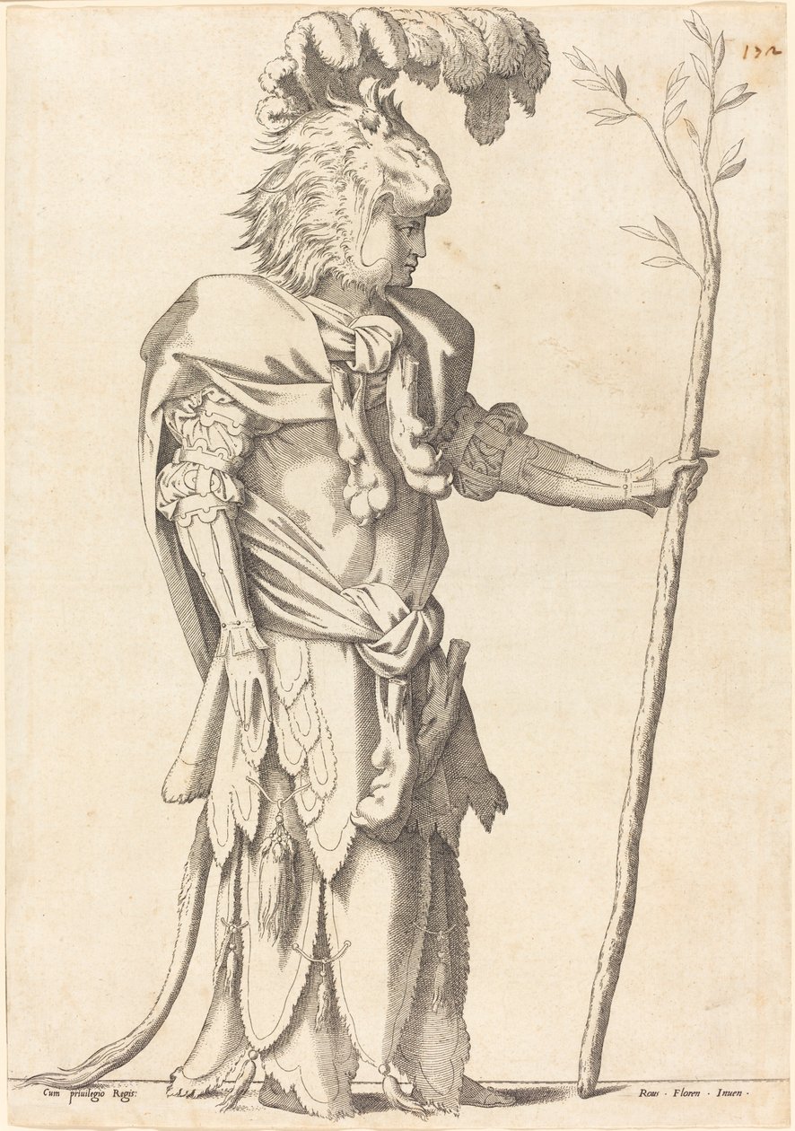 Figur udklædt som Hercules af French 16th Century