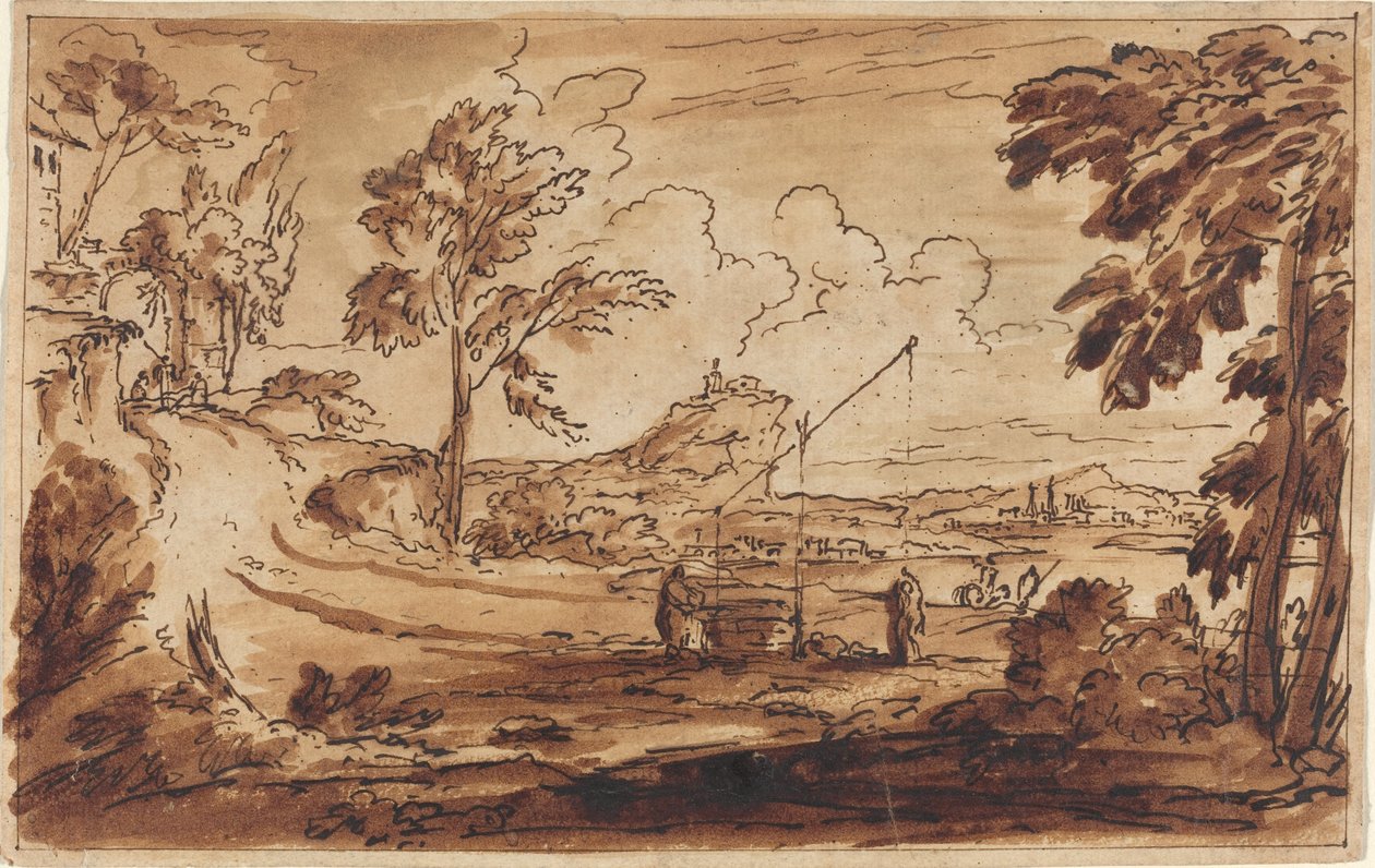 Ved Drambrønden af French 17th Century