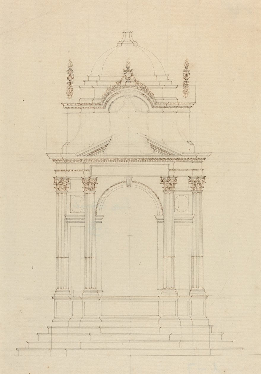 Design til en Baldaquin af French 18th Century