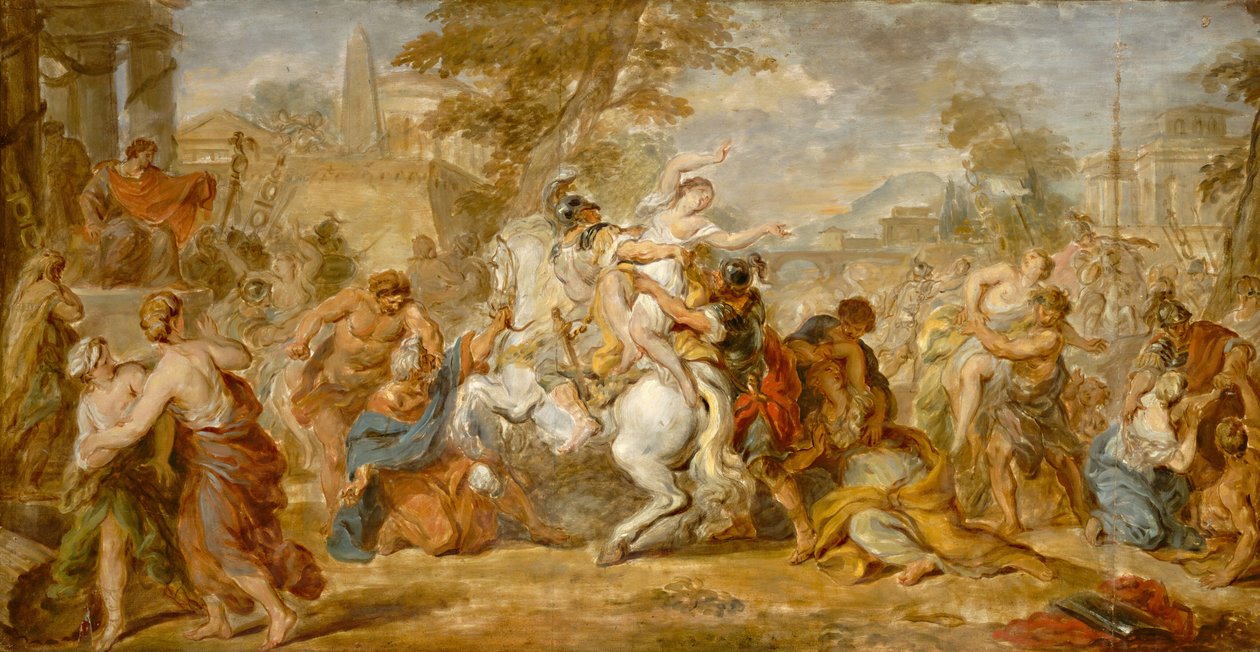Voldtægten af de sabinske kvinder af French 18th Century