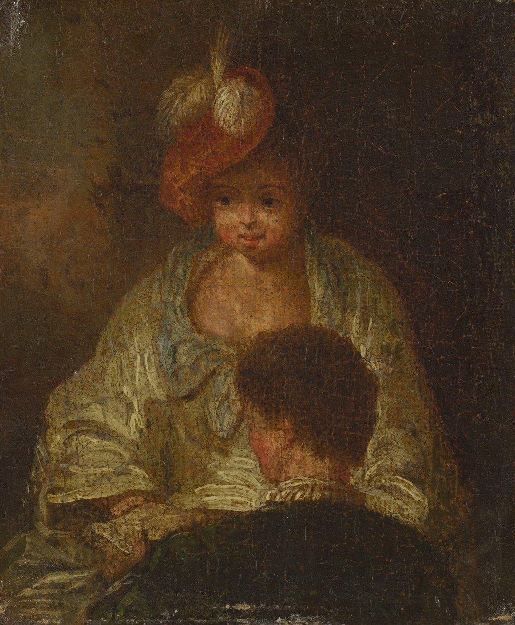 Ung kvinde og mand af French 18th Century