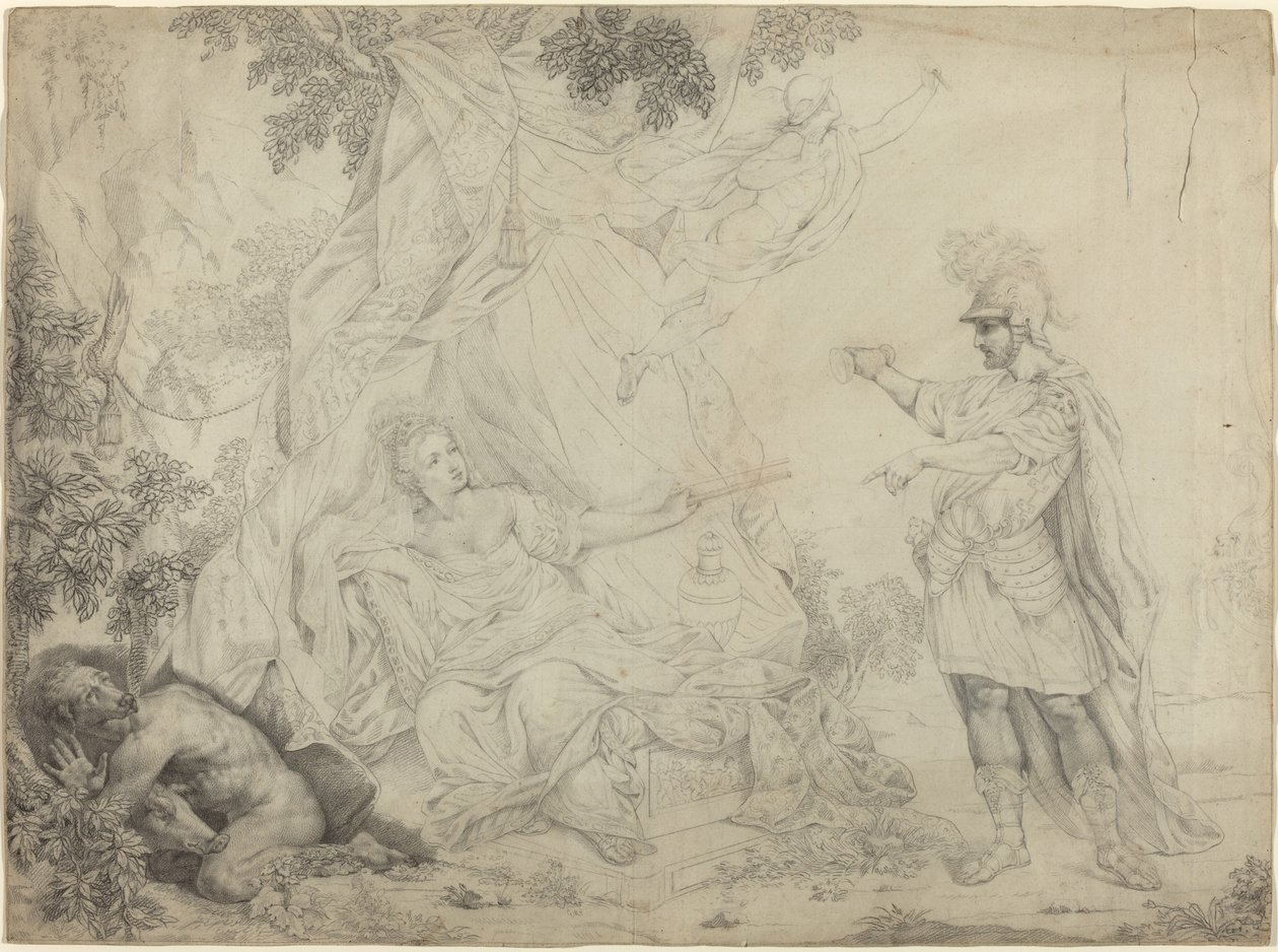 Circe og Ulysses af French 19th Century