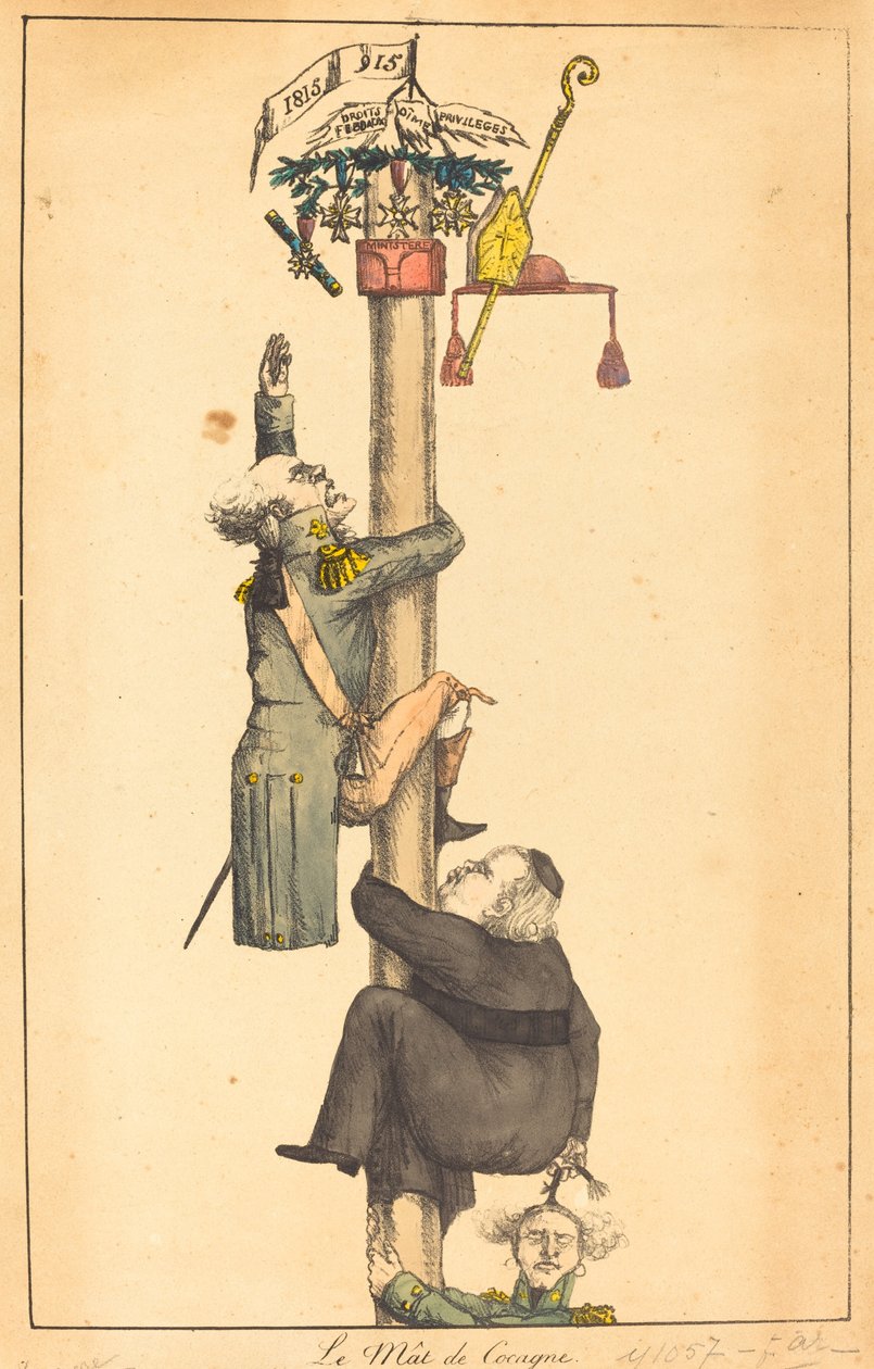 Den fedtede pæl af French 19th Century