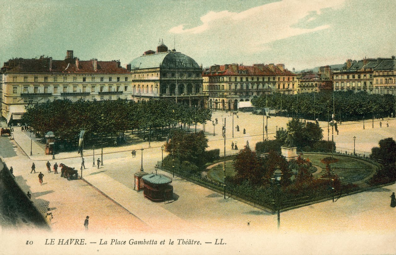 Le Havre, Place Gambetta, Teatret af French Photographer