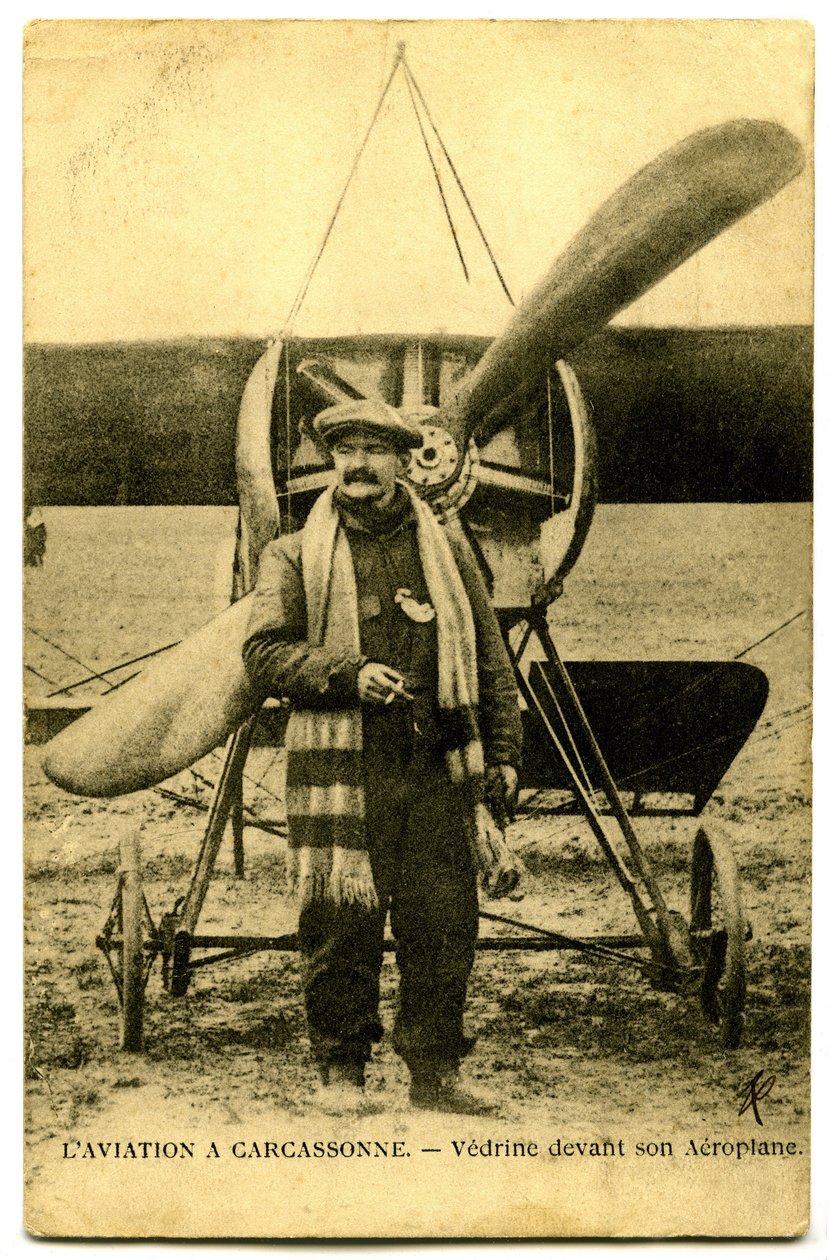 Den berømte flyver Jules Vedrines af French Photographer