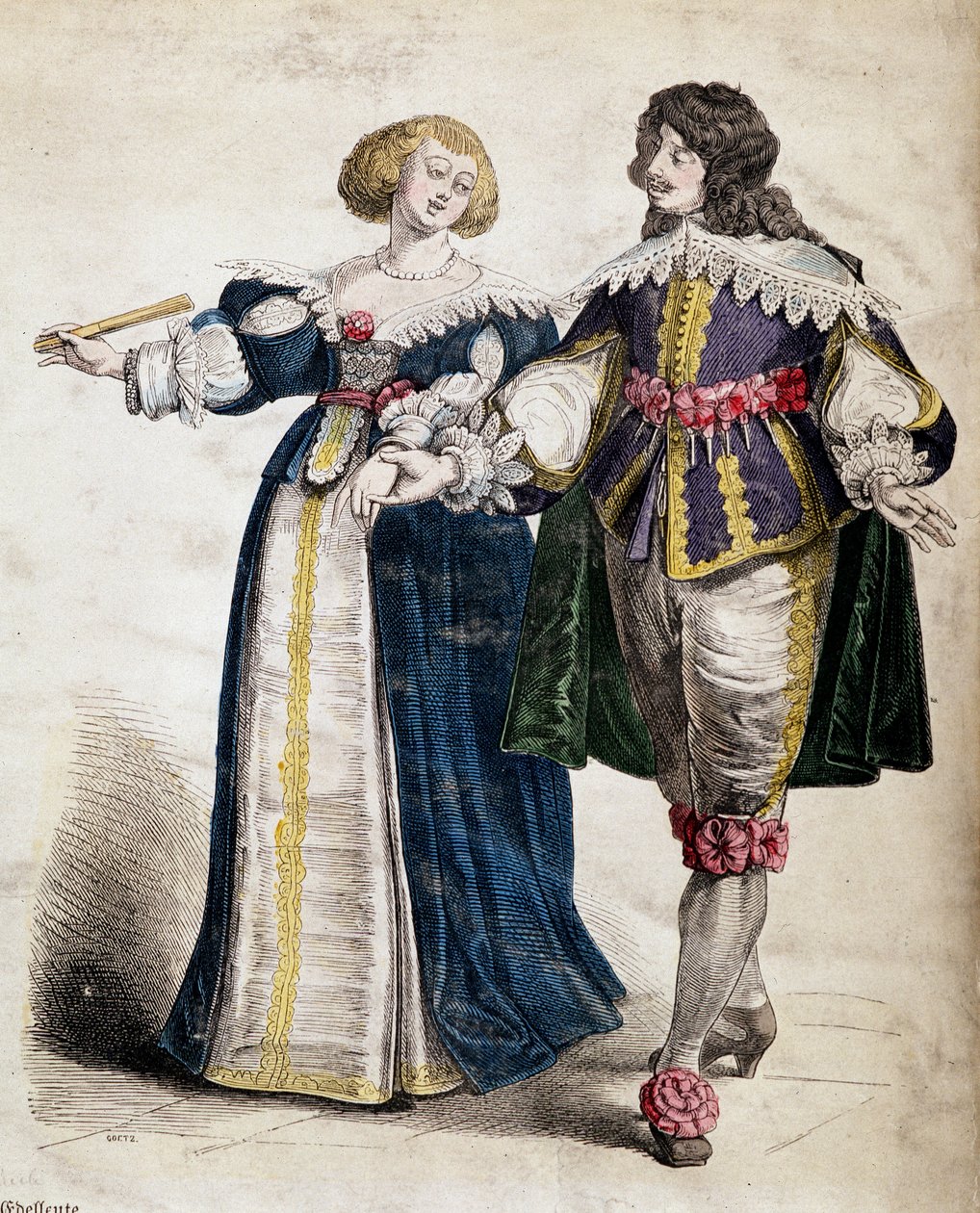 Et par adelige, under Ludvig XIII af French School