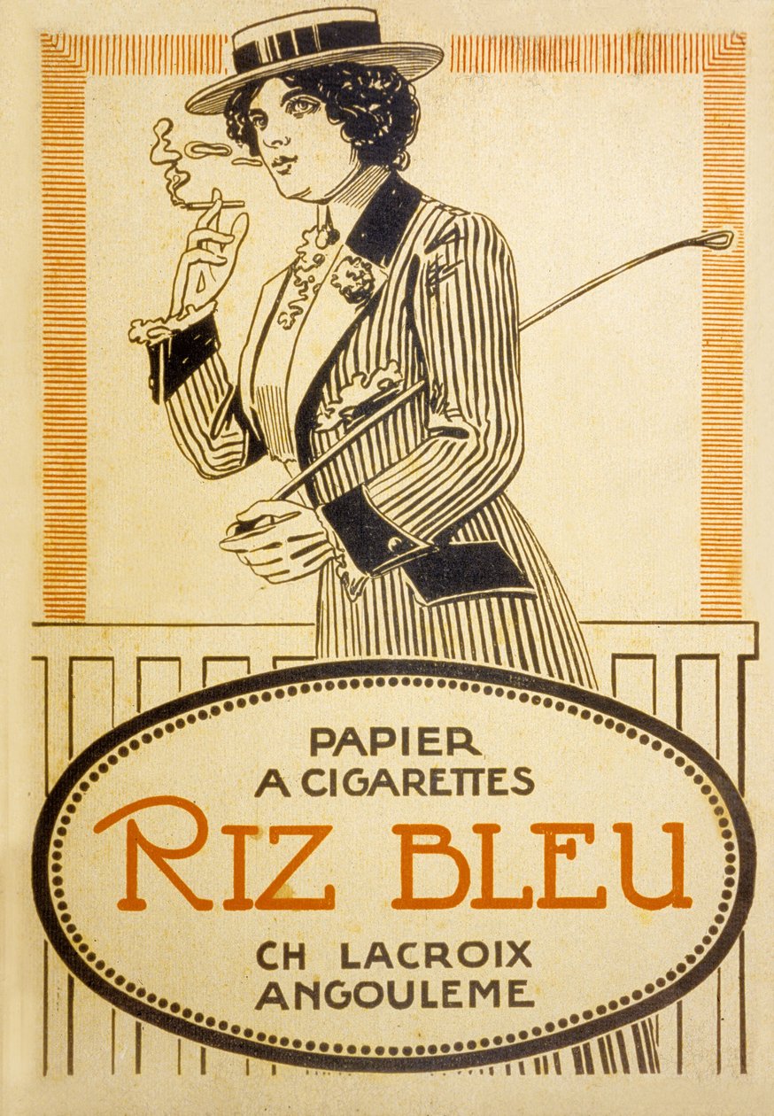 Annonce for Riz Bleu cigaretter af French School