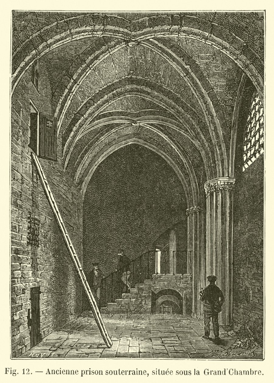 Tidligere underjordisk fængsel, beliggende under Storkammeret af French School
