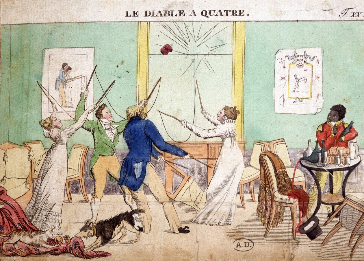 Ancient Games: The Four Devil (Diabolo) af French School