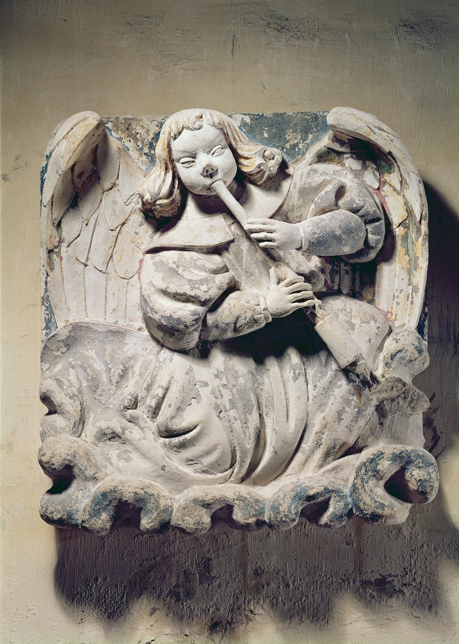 Englemusiker (bas-relief) af French School