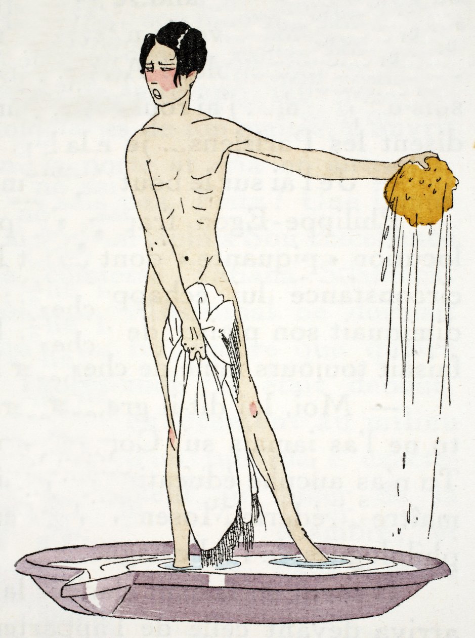 Badning (pochoir print) af French School
