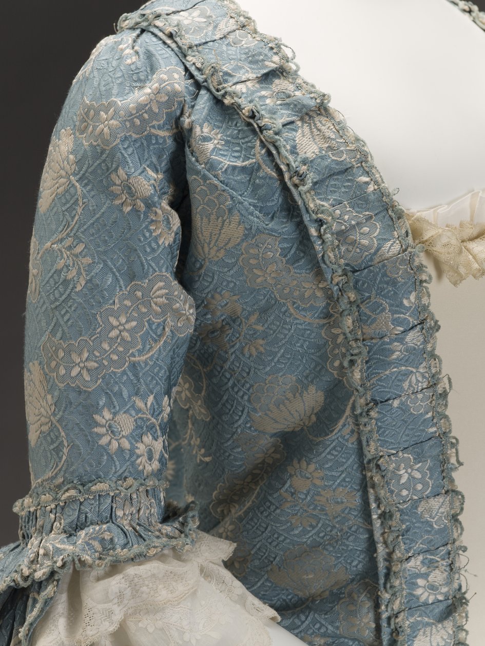 Blå kjole, ca. 1760 (silkebrokade) af French School