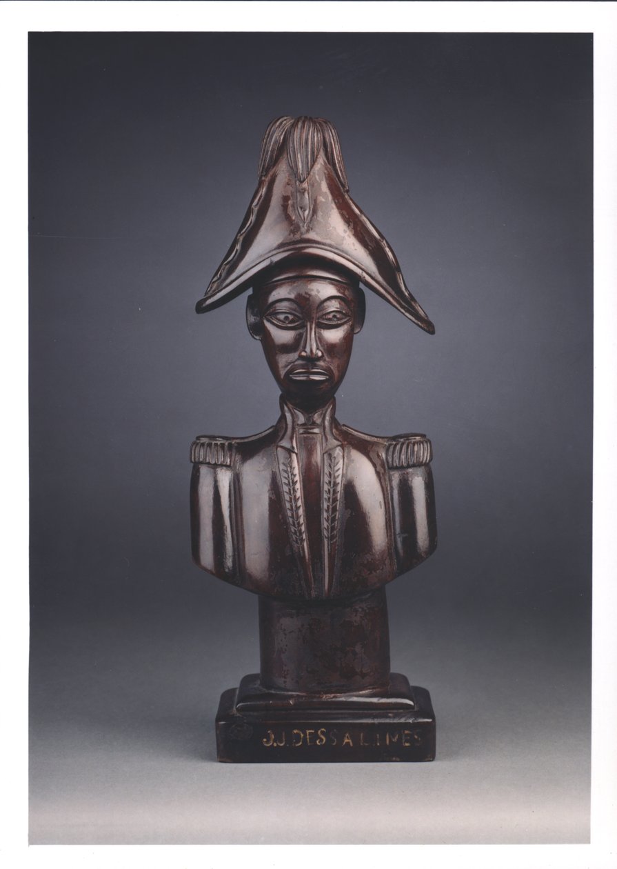 Buste af Jean-Jacques Dessalines (ca. 1758-1806) (træ) af French School