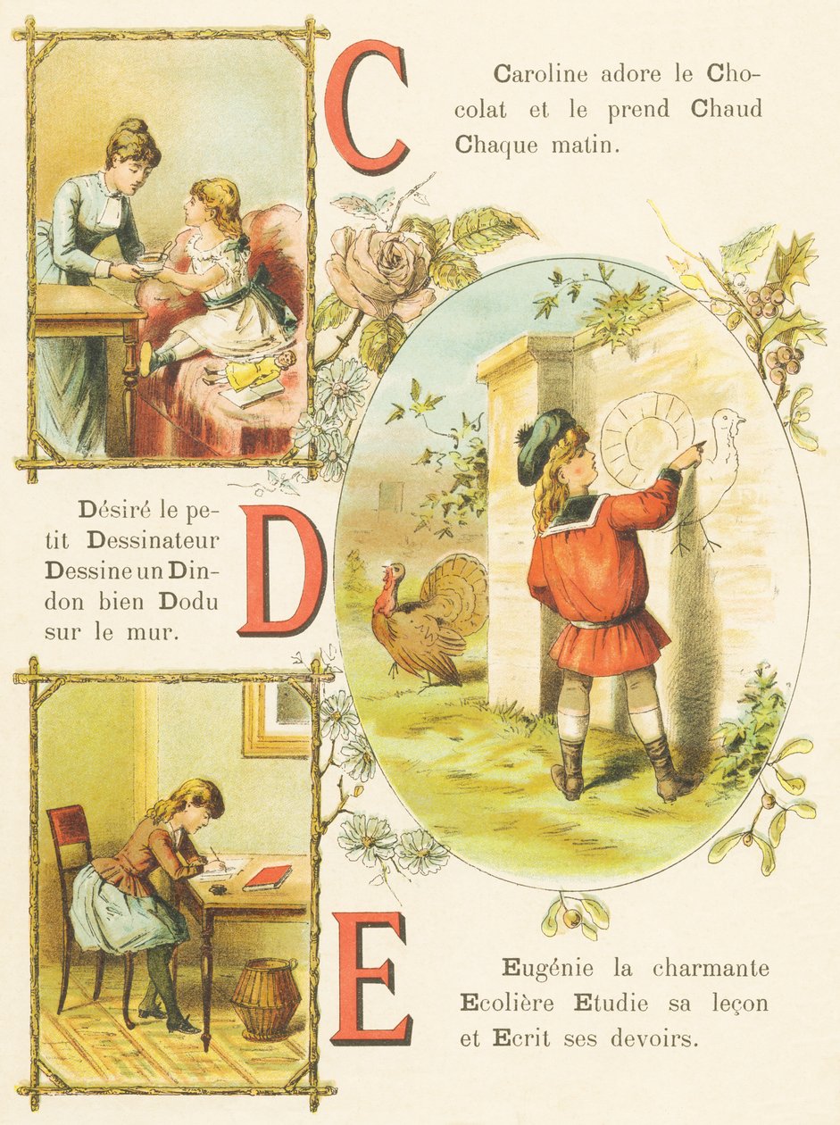 C D E: Chokolade, Tegner, Tyrkiet af French School