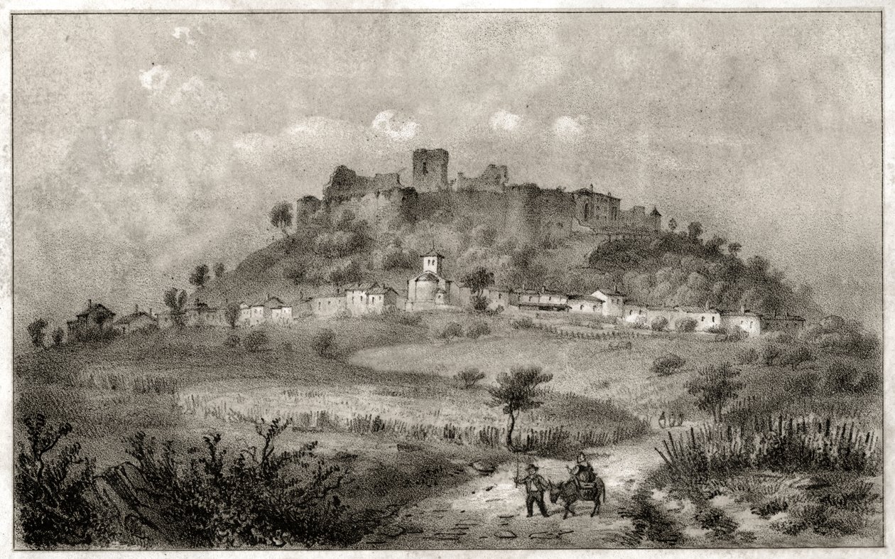 Slottet i Preny. (gravering, ca. 1860) af French School