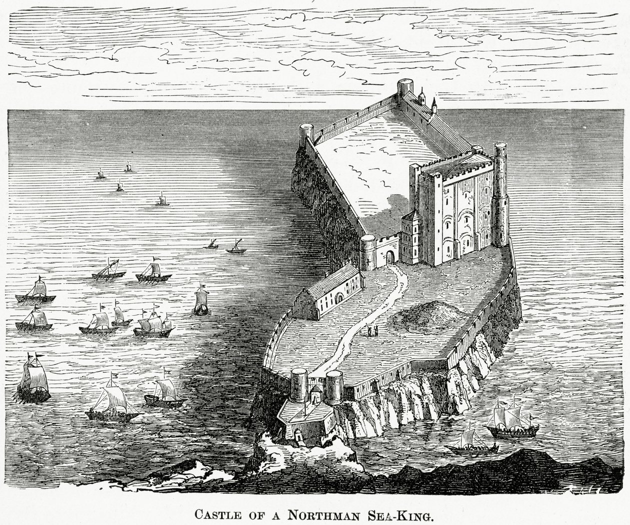 Slot af en nordmands søkonge, ca. 1880 af French School