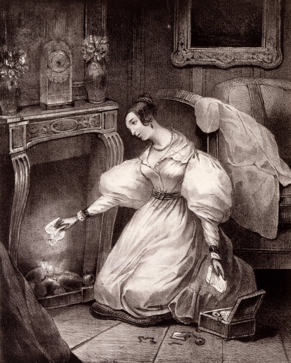 Chagrin DAmour, tidlig C19th af French School