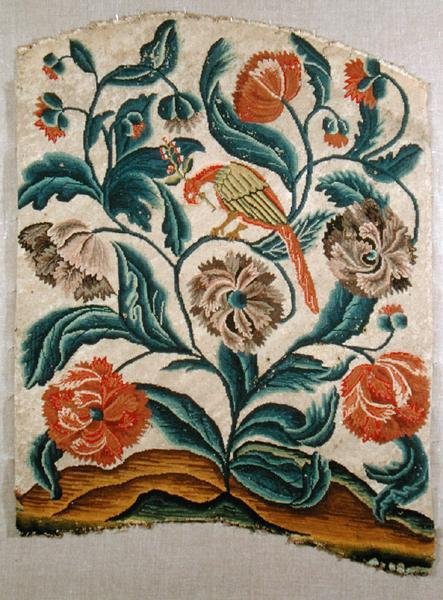 Stoleryg, ca. 1725-50 (broderi på lærred) af French School