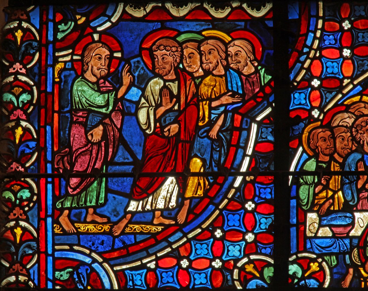 Kristus - med disciple (w0) af French School