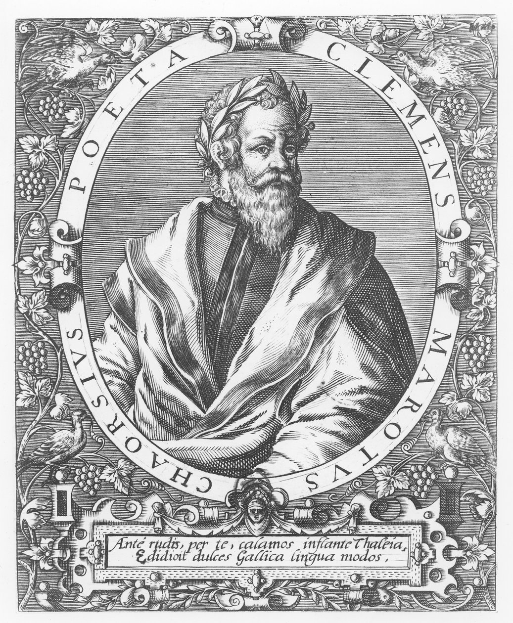 Clement Marot (gravering) af French School