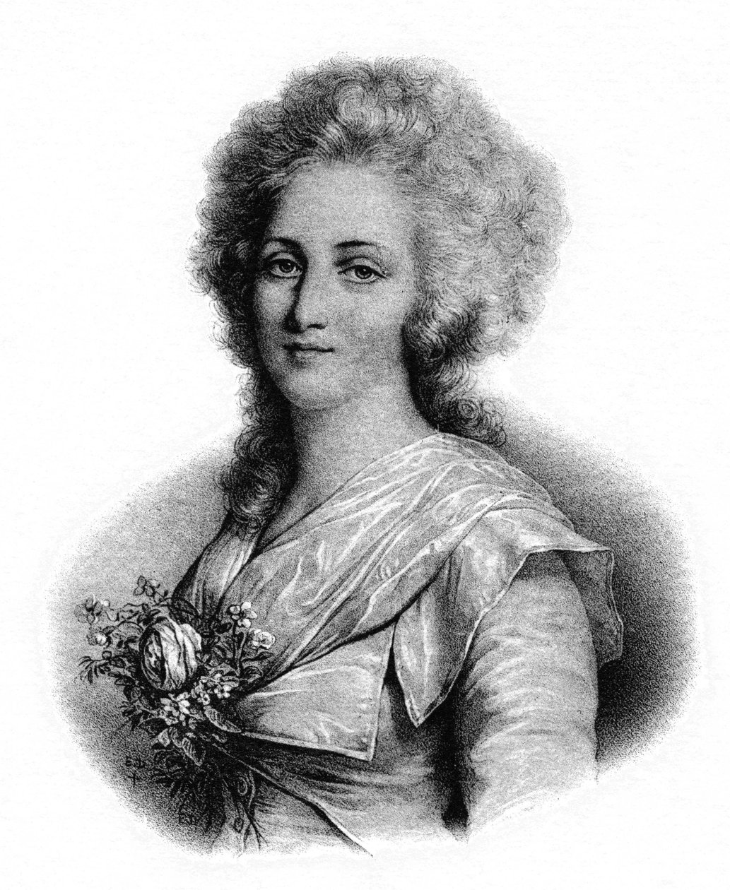 Elisabeth af Frankrig (litho) af French School