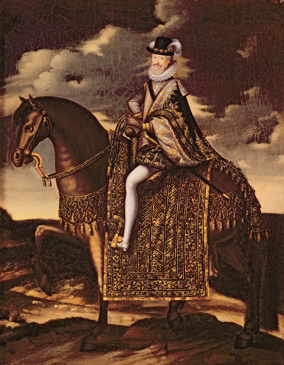 Ridesportræt af Henri IV (1553-1610) af French School