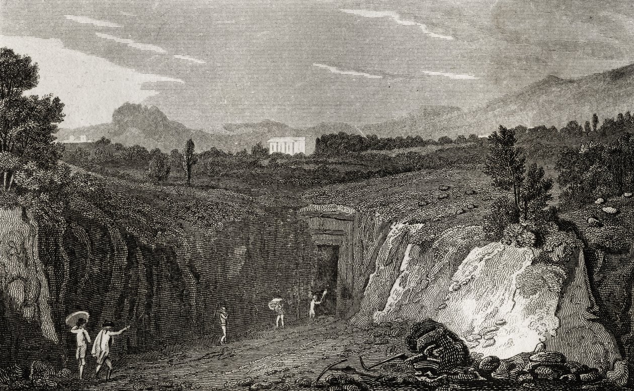 Udgravning, der fører til resterne af Herculaneum af French School