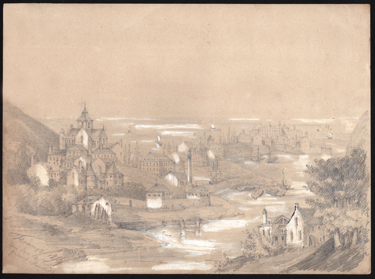 Fecamp, Frankrig. (tegning af French School