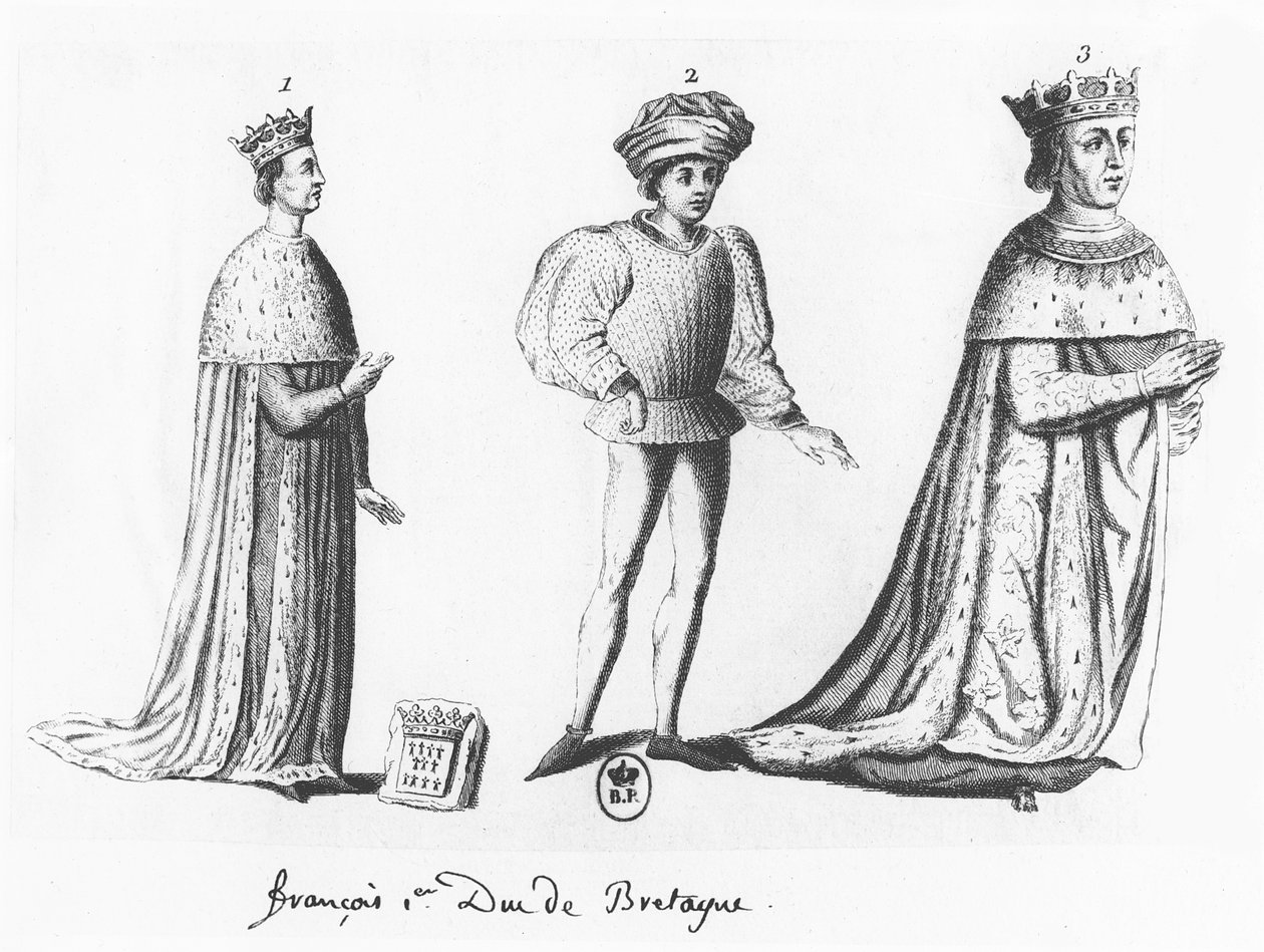 Frans I, hertug af Bretagne (gravering) af French School