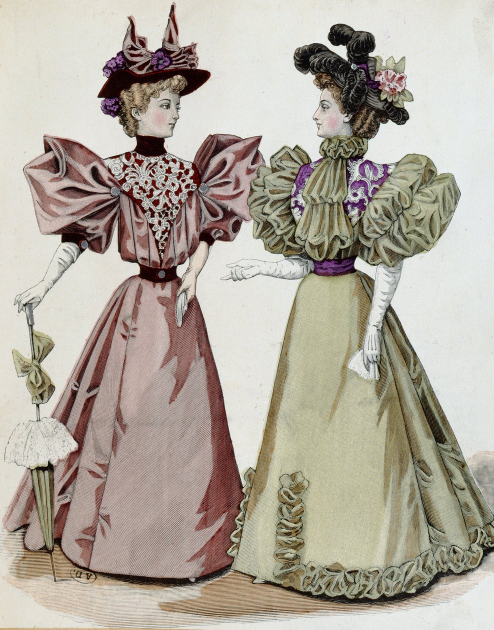Fransk mode, 1895 af French School