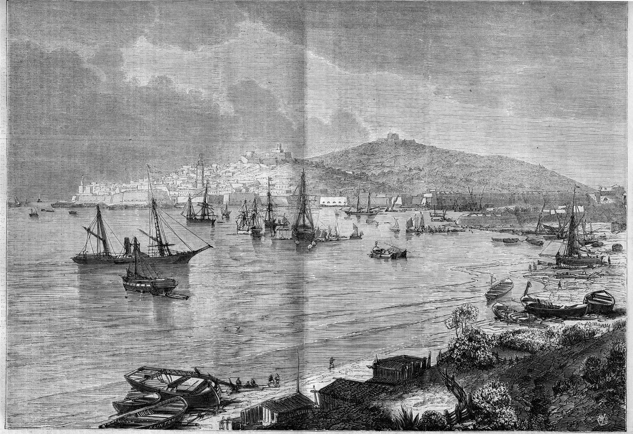 Generelt billede af Gaete (Gaeta), Italien af French School