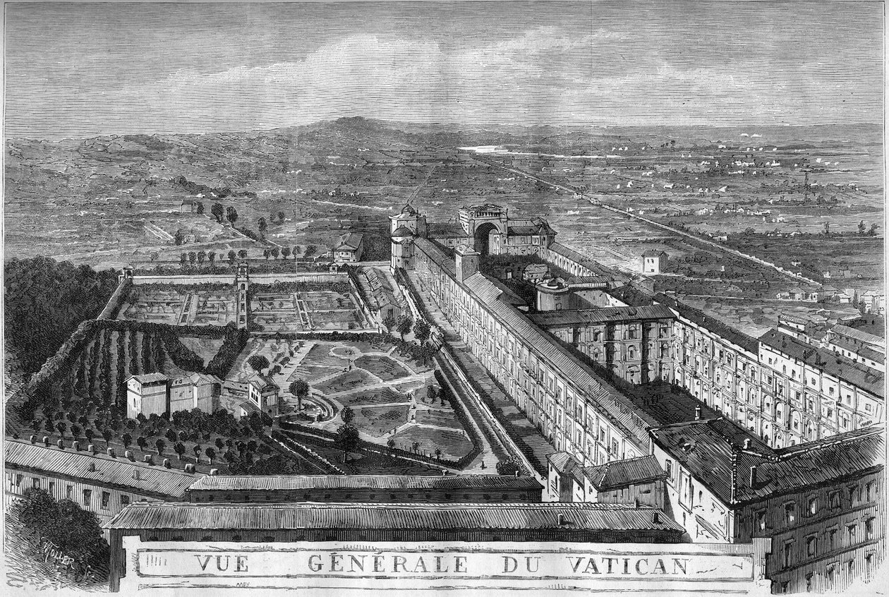 Generel udsigt over Vatikanets palads af French School