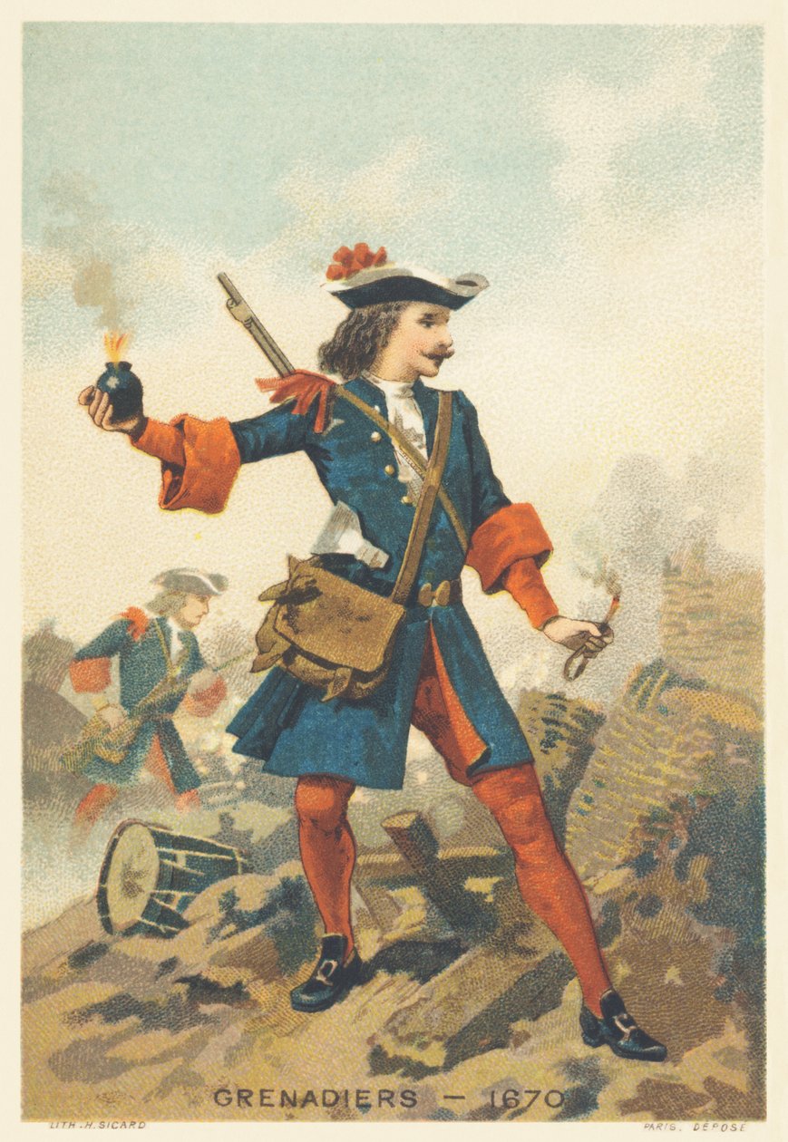 Grenader i 1670 af French School