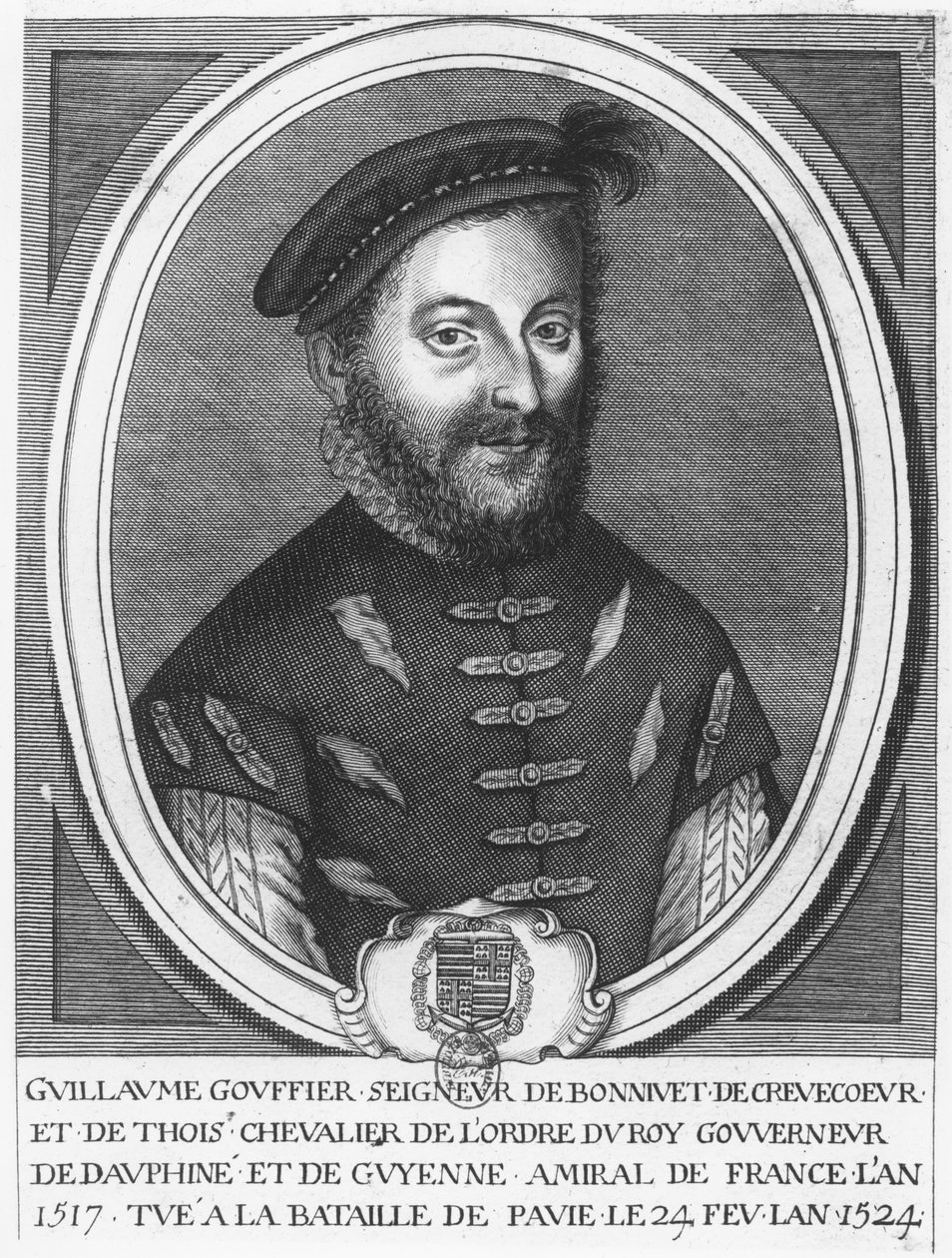 Guillaume Gouffier, Lord of Bonnivet (gravering) af French School