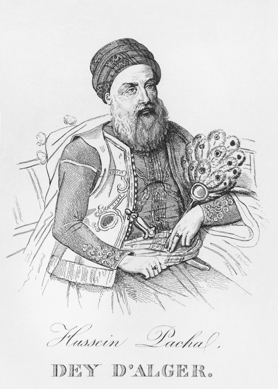 Hussein Pacha, Dey of Algier, ca. 1830-40 af French School