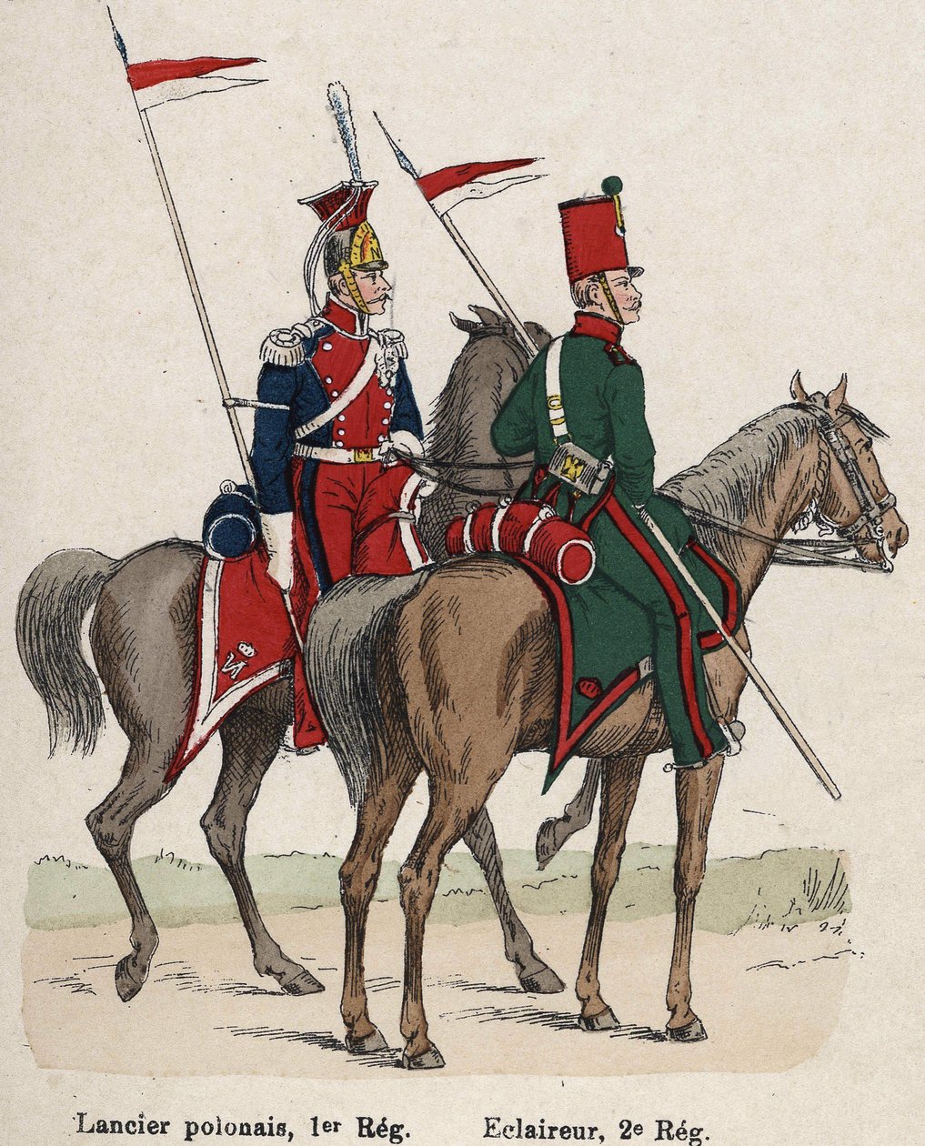 Imperial Guard Napoleon I: Polsk Lancer af French School