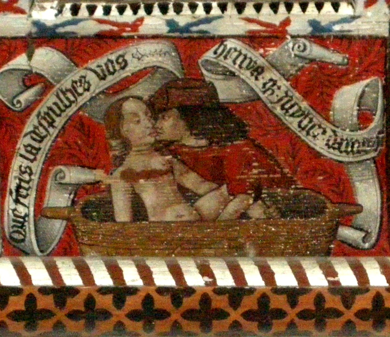 Lovers, panel af abbotternes loft af French School