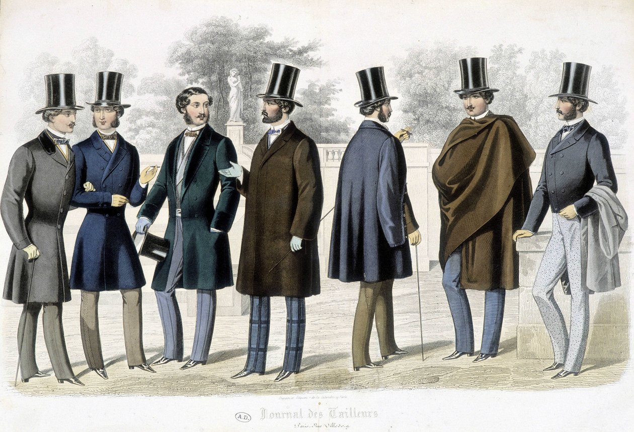 Mandlige modeller, "" Journal of tailors"" af French School
