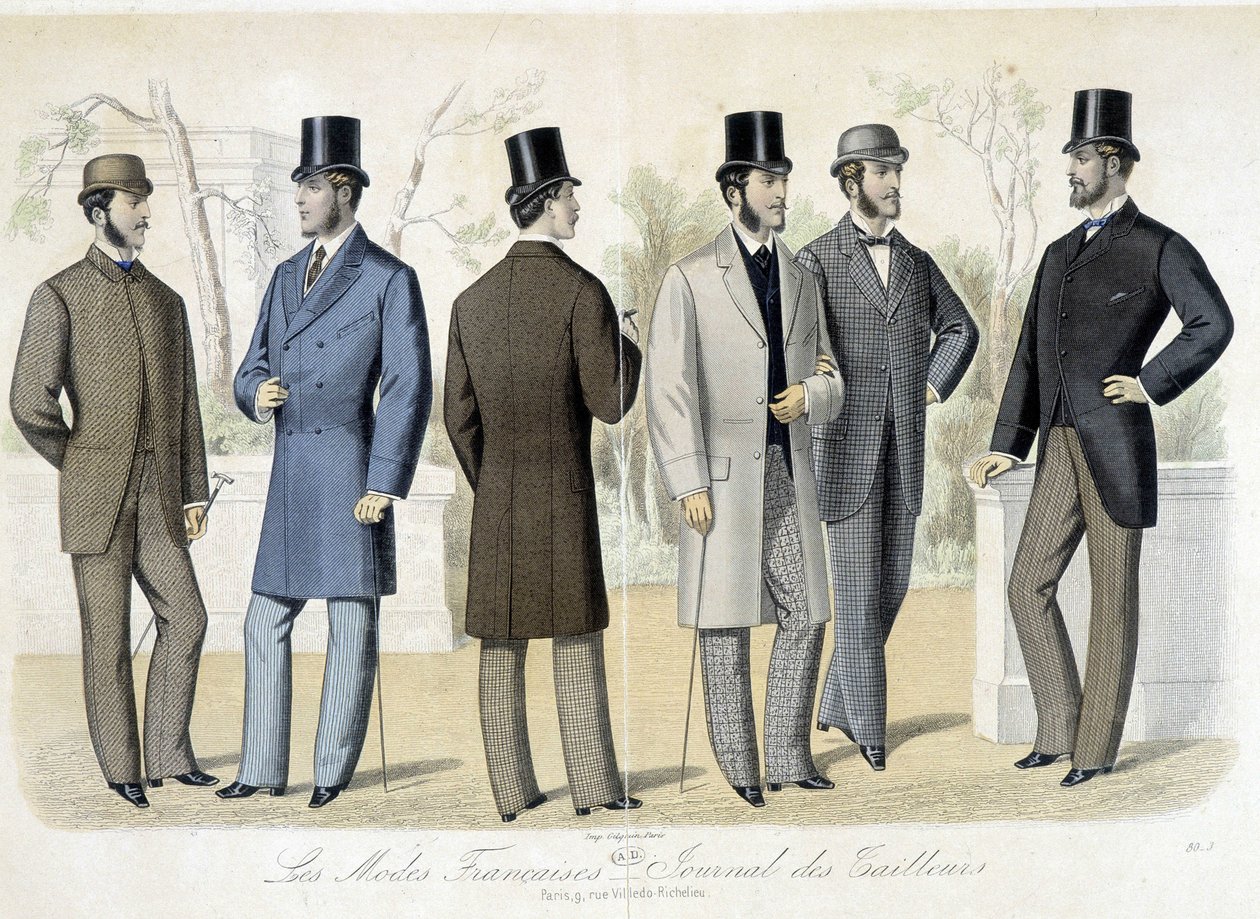 Mandlige modeller, "Journal of tailors" af French School