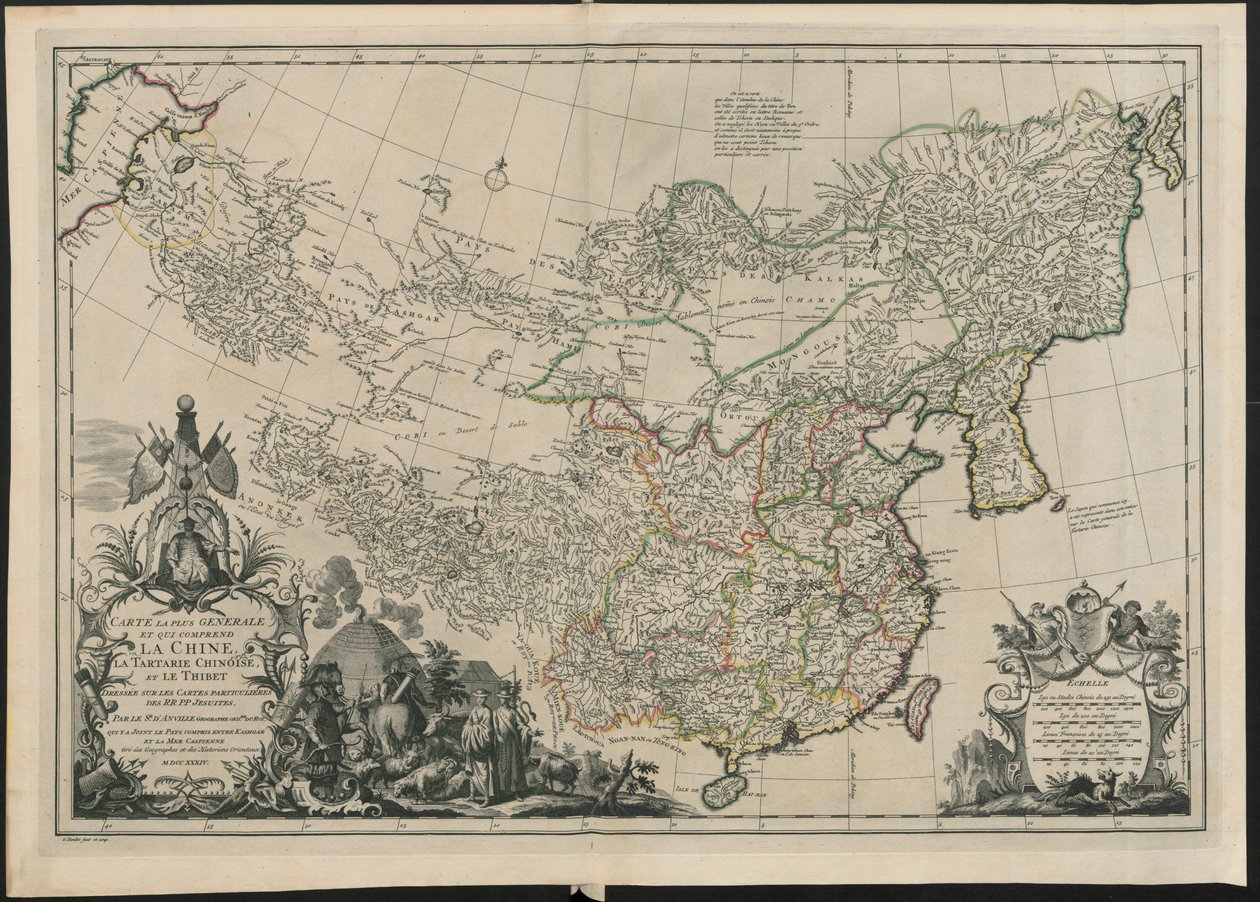 Kort over Kina, af French School