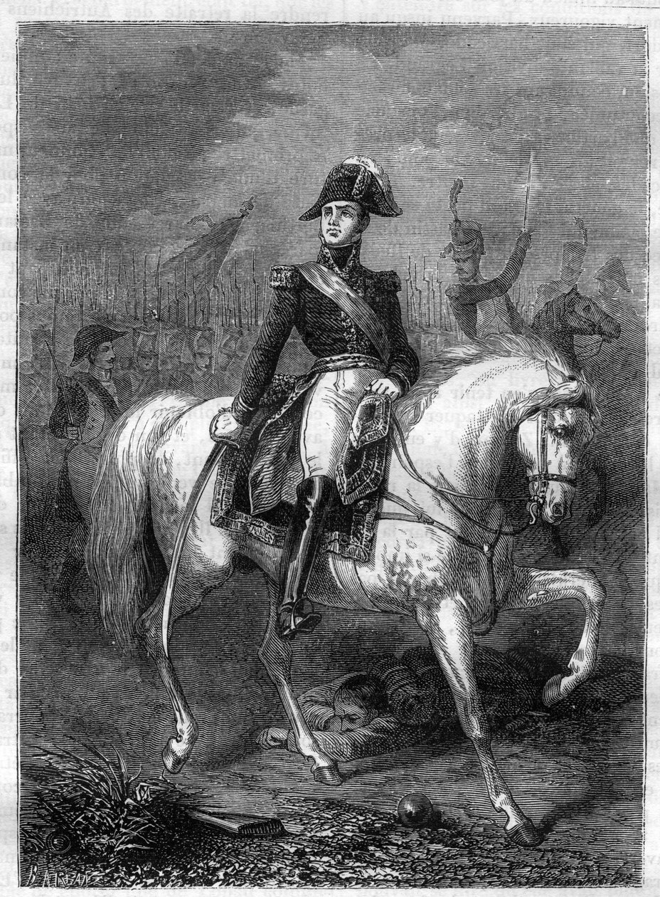 Marskal Etienne-Jacques-Joseph-Alexandre Macdonald (gravering) - Jacques Alexandre Macdonald (1765-1840), marskal af Frankrig - i "History of the Empire following the history of the consulat" af Adolphe Thiers -1879 - privat samling af French School