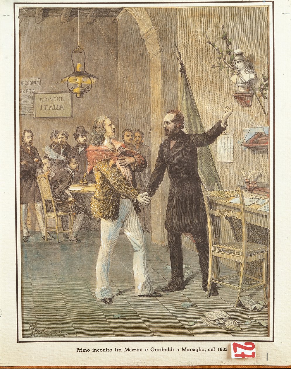 Mazzini og Garibaldi mødes i Marseille af French School