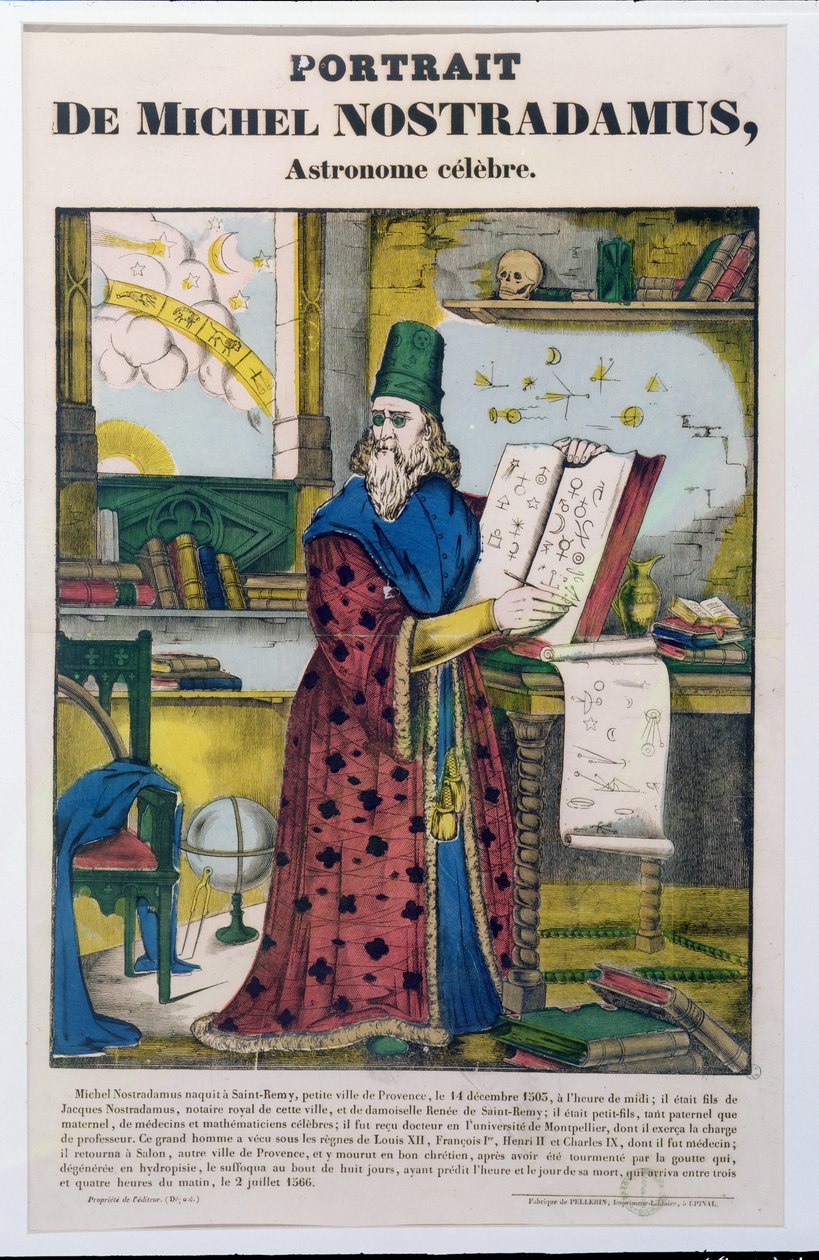 Michel Nostradame (Nostradamus) (1502-66) c.1840 af French School