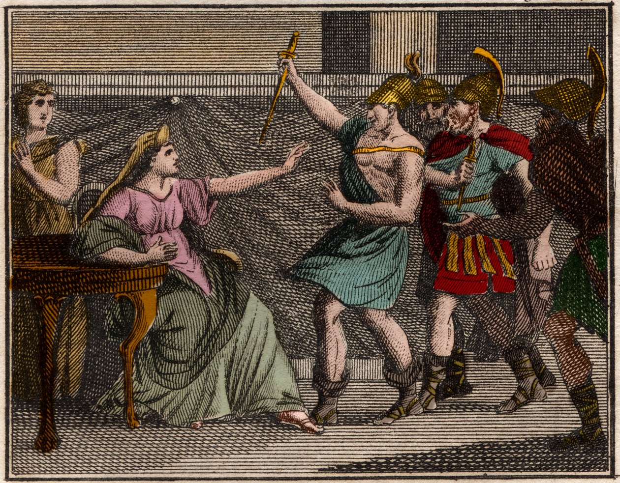 Mordet på Olympias (Mor til Alexander Great). af French School