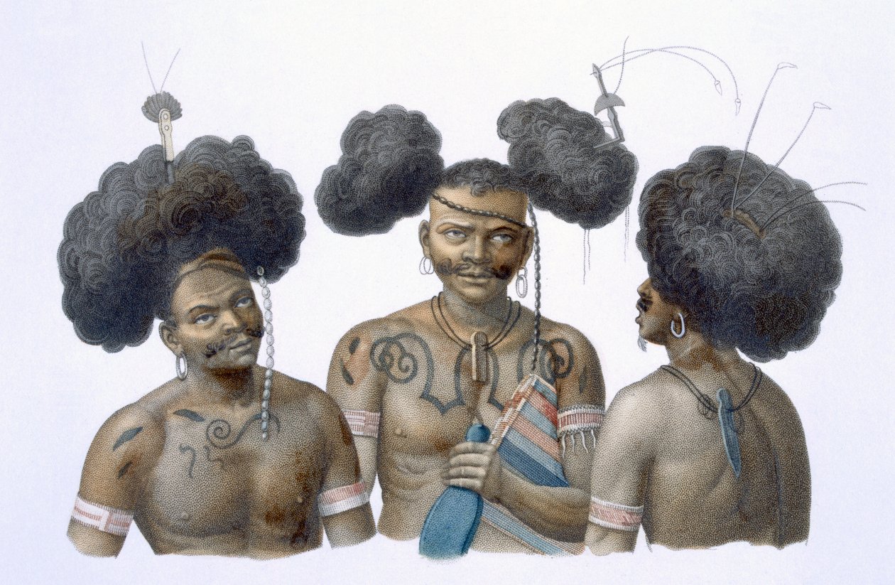 Indfødte i New Guinea, 1826 af French School