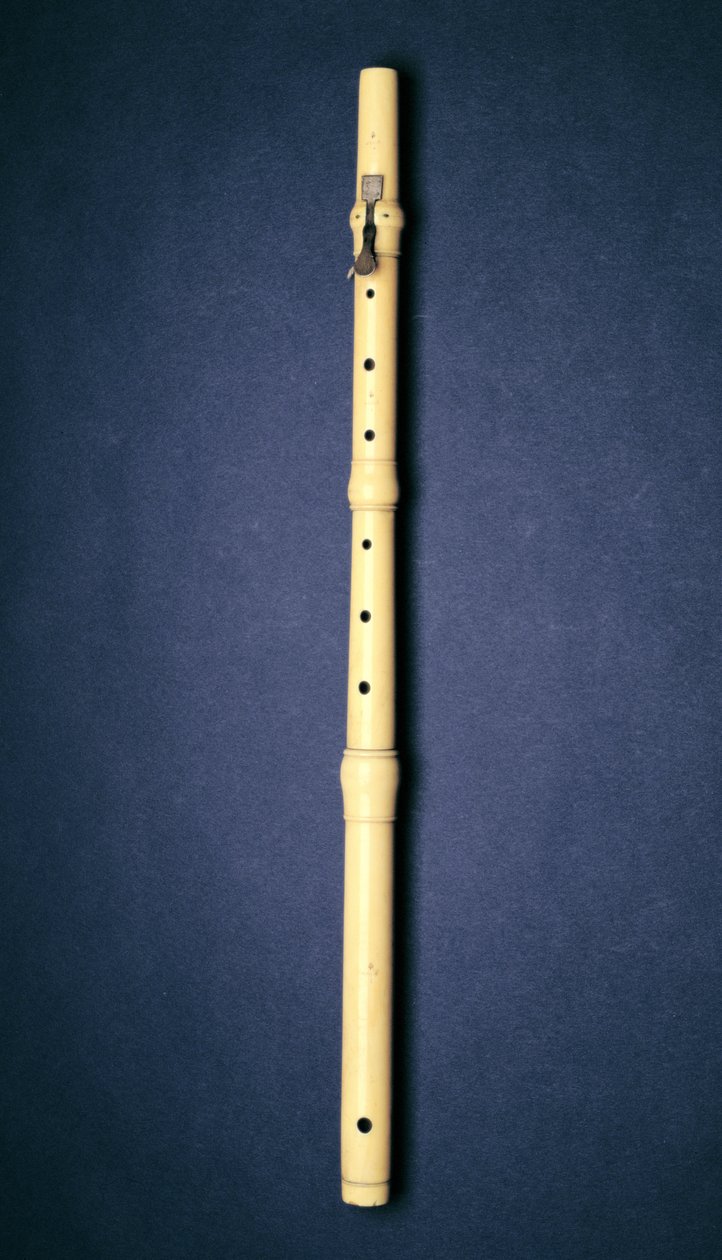 Entanget fløjte, lavet af Naust, Paris, ca. 1725 af French School