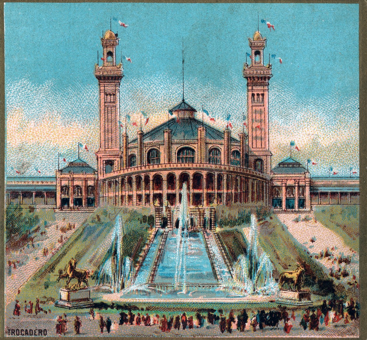 Paris. Verdensudstilling 1889: Trocadero. af French School